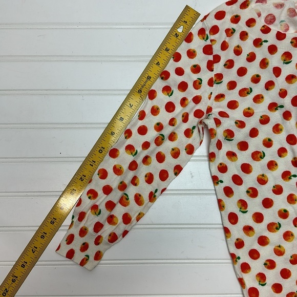 J. Crew Factory peach print crew neck sweater - Picture 7 of 11